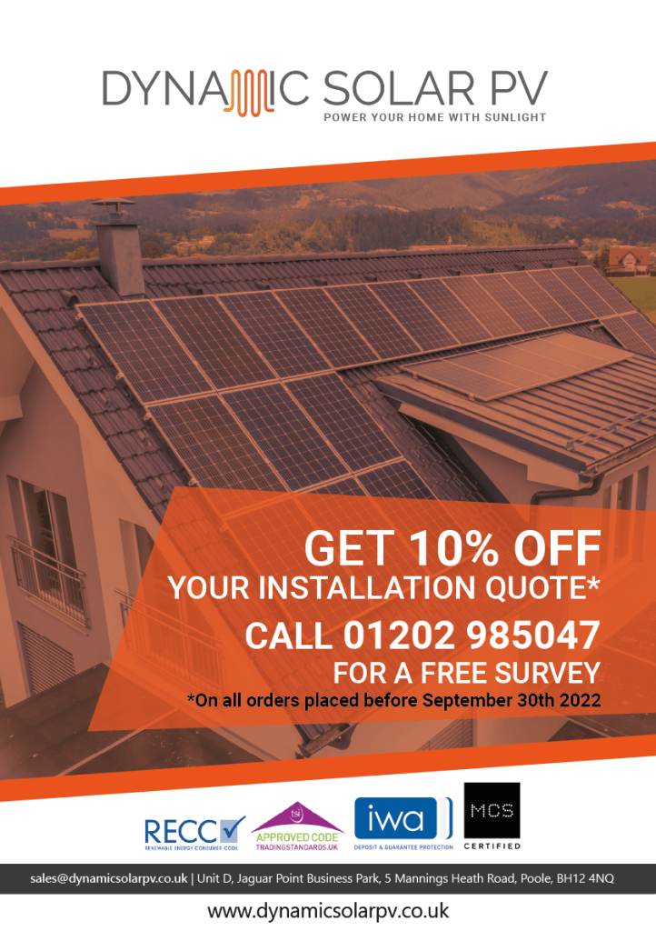 Full Page Portfolio element of Dynamic Solar PV A5 flyer
